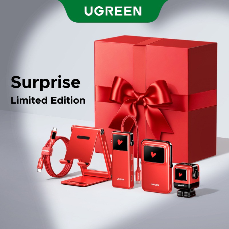 【Jackson Yee's Pick】Hộp quà tặng đồng UGREEN UNO Power Bank + HUB + Bộ sạc UNO + Đế điện thoại + Cáp