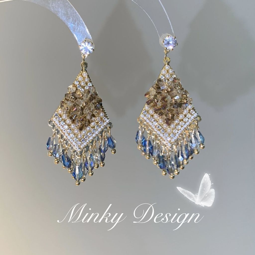 {Luoshen Wings} Bông tai cổ điển phong cách Bohemian Khay cuộn muỗi Kẹp tai không có tai xuyên thấu 