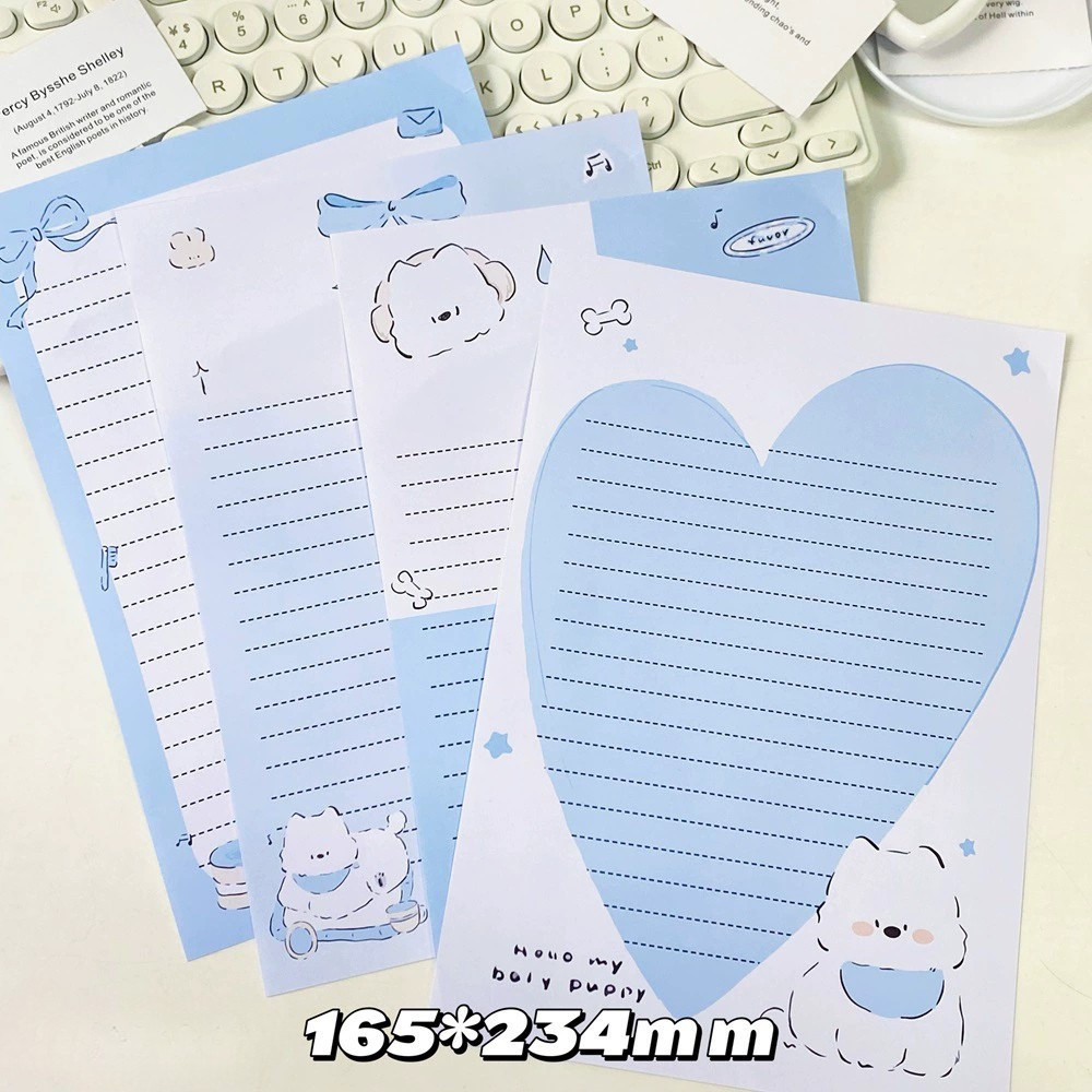 Set giấy viết thư kèm phong bì họa tiết độc đáo, dễ thương, viết thiệp lời chúc, thư tay đặc biệt