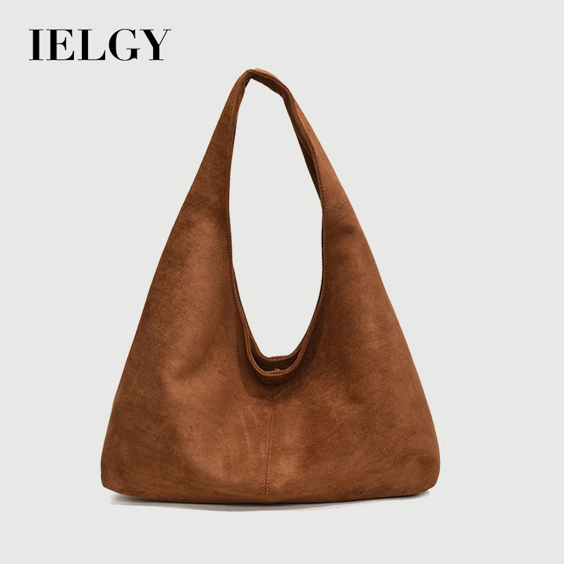 IELGY Túi Tote Nữ Da Lộn Thu Đông Dung Tích Lớn Da Mờ Một Vai Đi Làm