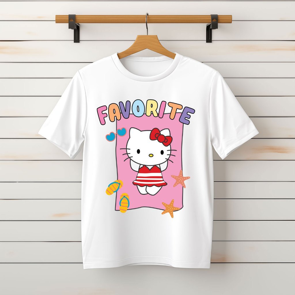 Áo phông, Áo Thun Áo Cộc unisex Nam Nữ, Hello Kitty 60 - Form Xuông [Vietnam FC]