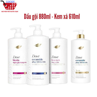  Dầu gội dầu xả Dove 640g 880g Phục hồi hư tổn Ngăn gãy rụng tóc bổ sung Bio Protein Care Hàng chính hãng 