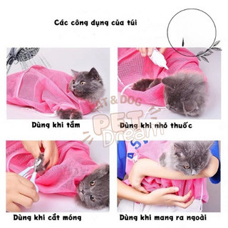 Túi Tắm Cho Chó Mèo Đa Năng Tiện Lợi