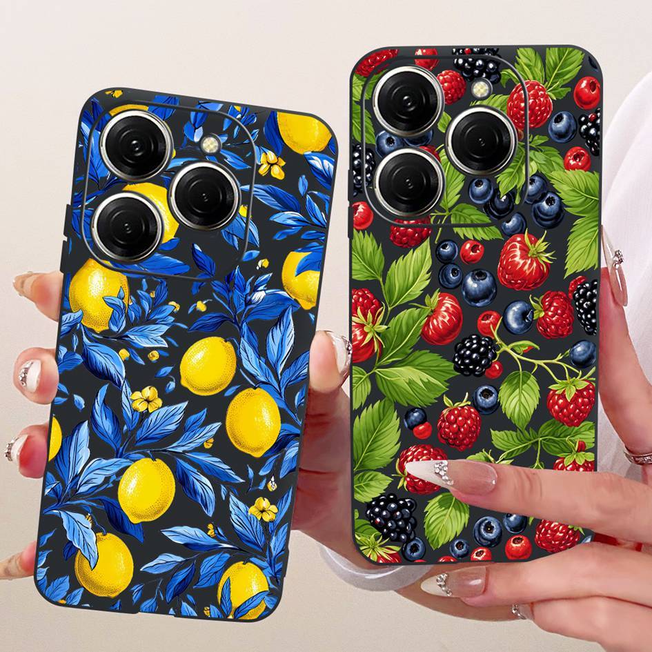 Dành Cho Tecno Spark 20 Pro Ốp Lưng Spark 20 Pro Plus Silicon Thời Trang Hoa Chanh Coque Mềm Funda C