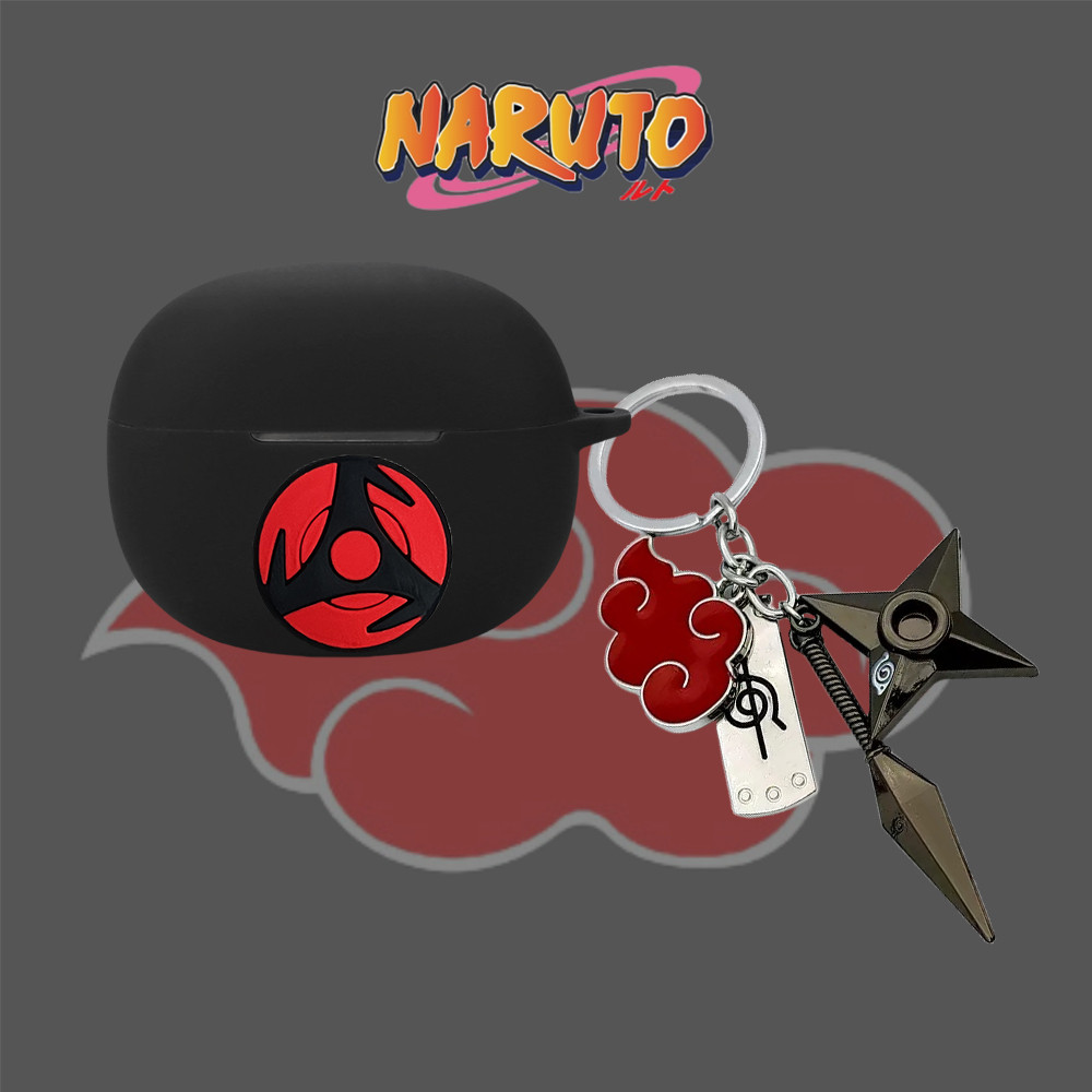 for EarFun Clip Open-Ear Case Anime Naruto Keychain Pendant Cartoon Silicone Soft Case Suitable for 
