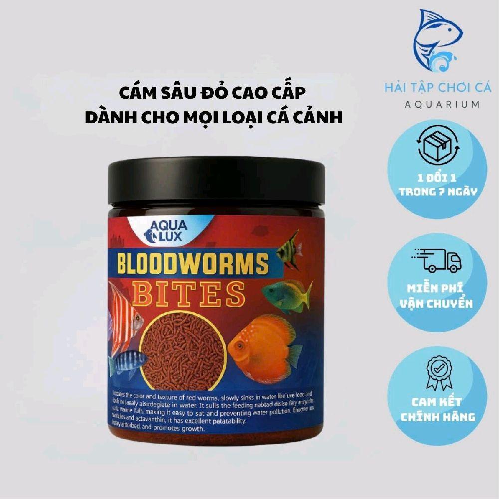 Thức Ăn Cá Cảnh AquaLux Blood Worm – Cám Trùng Huyết Lên Màu Nhanh, Hạt Chìm Dần, Dinh Dưỡng Cao
