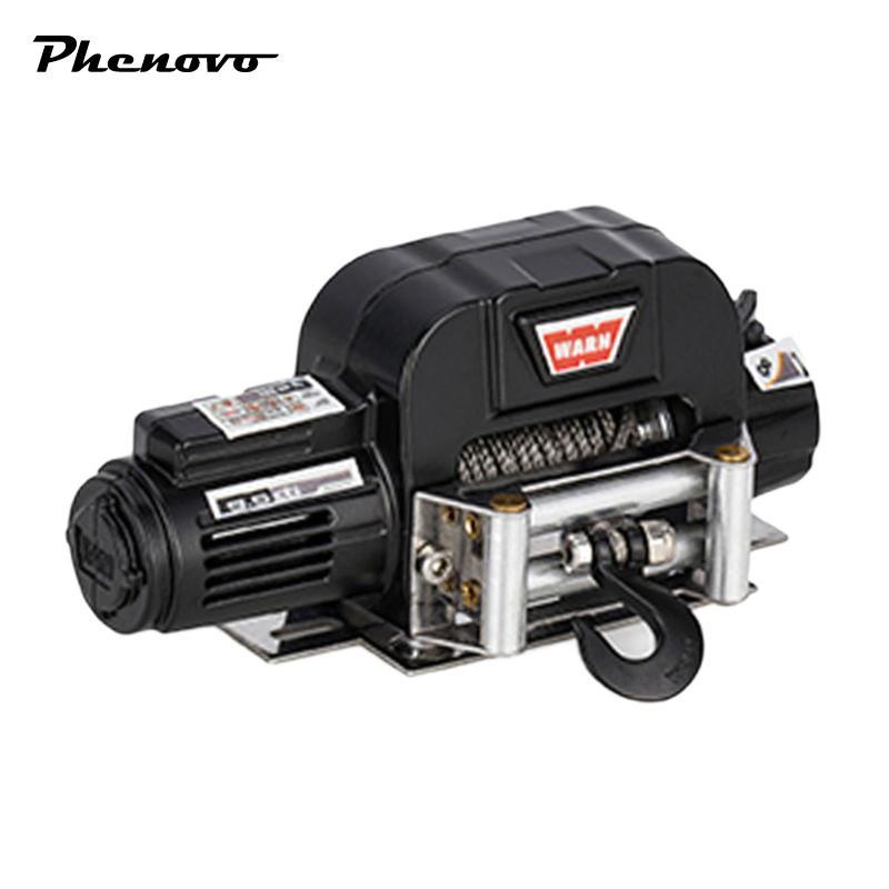 Tời RC, Tời điện kim loại, Trang trí điện mô phỏng, Phụ tùng cho mô hình xe RC bánh xích tỷ lệ 1: 10