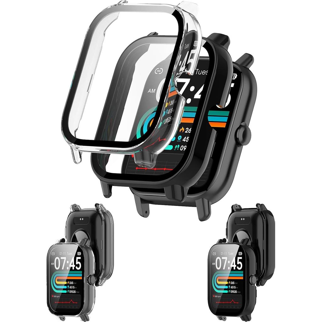 Vỏ đồng hồ thông minh P66D / P66E1.85 "có bảo vệ màn hình, Phim kính cường lực 9H tích hợp Ốp lưng P