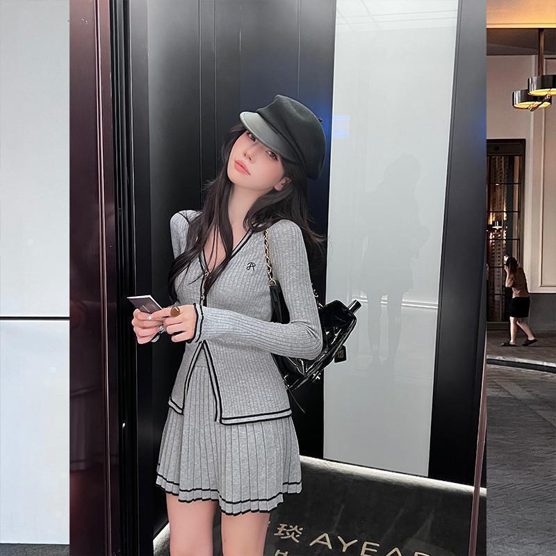 Set Thời Trang Thu Đông Dệt Kim Phong Cách Chanel Mới Nhất