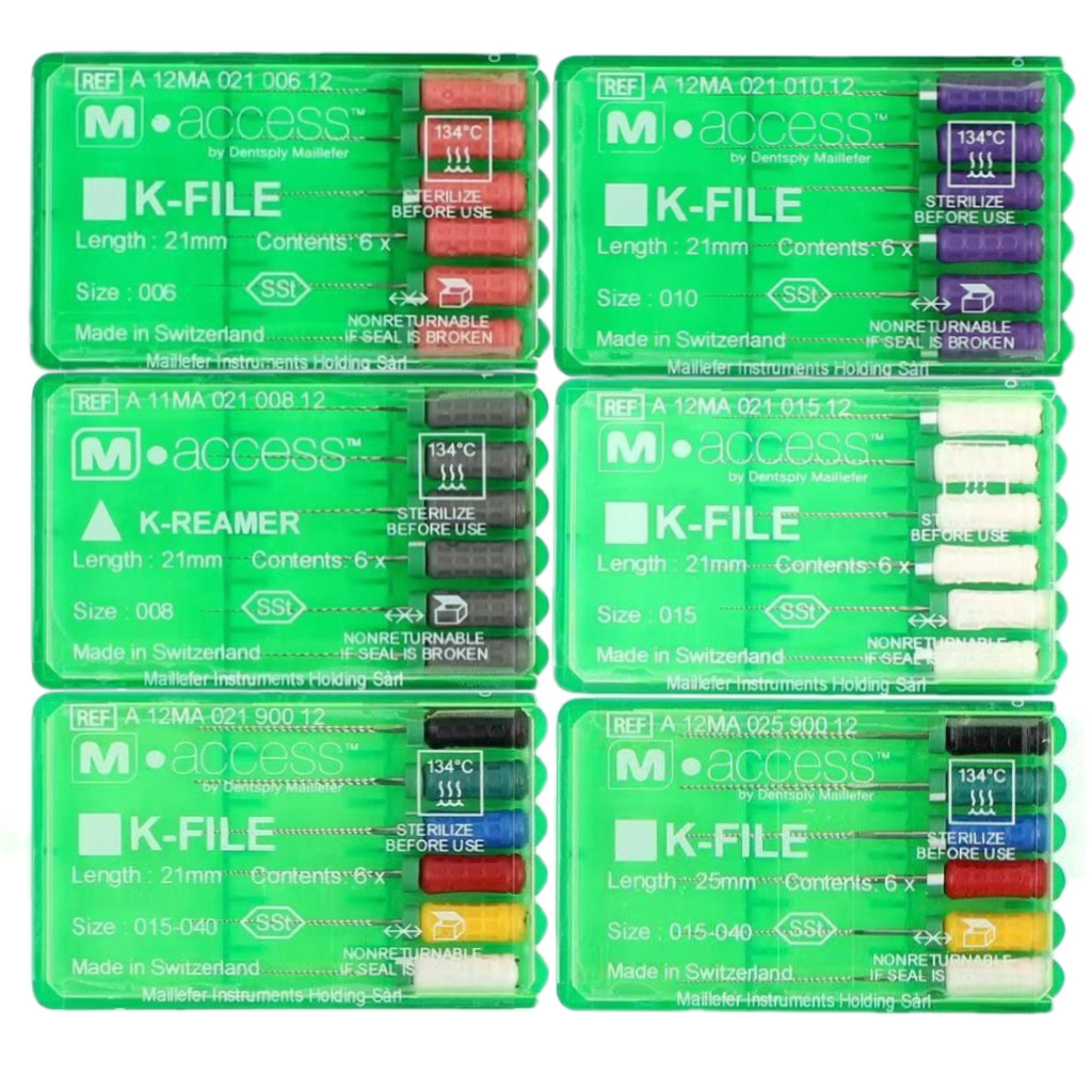 6 Cái / hộp Dentsply Root Canal K File Nha khoa Cung cấp