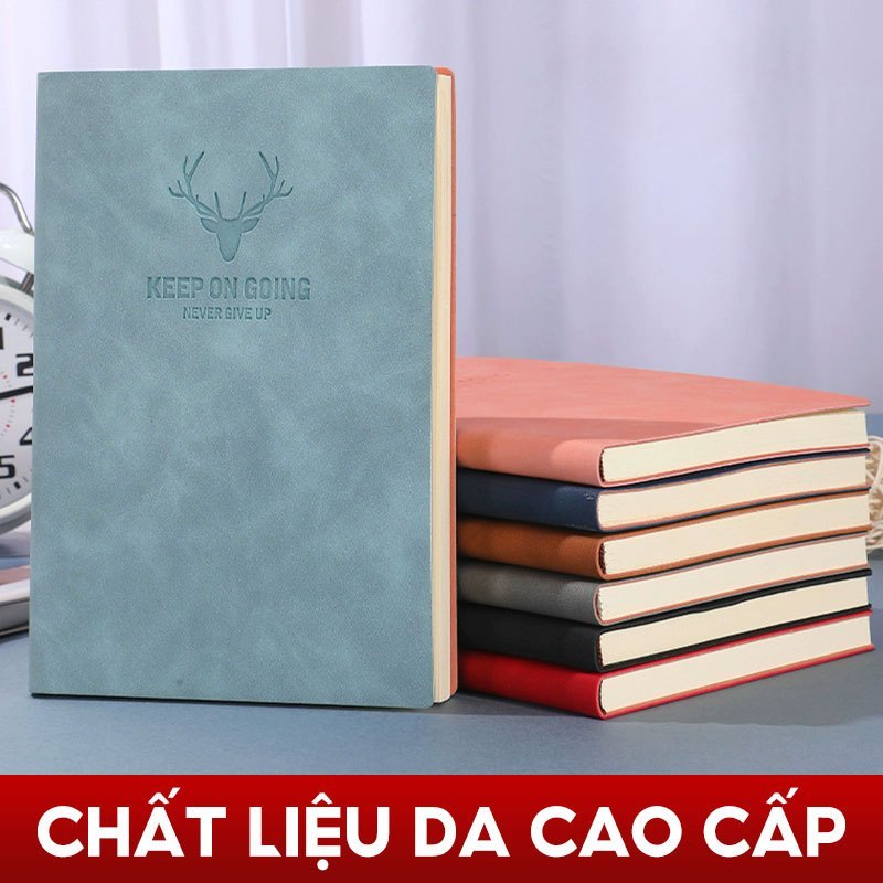 Sổ Tay Ghi Chép A5 200 Trang – Vở Kẻ Ngang Bìa Da PU Cao Cấp, Phù Hợp Làm Quà Tặng