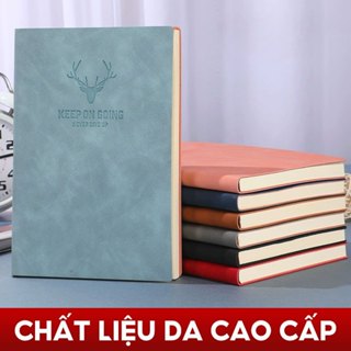 Sổ Tay Ghi Chép A5 200 Trang – Vở Kẻ Ngang Bìa Da PU Cao Cấp, Phù Hợp Làm Quà Tặng
