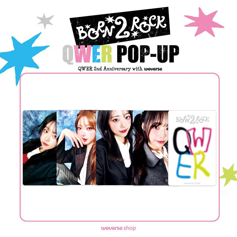 4 QWER Sinh 2 Rock POP-UP Lomo Cards MANITO T.B.H FAKE IDOL Thuật toán Blossom Harmony từ Discord Ph