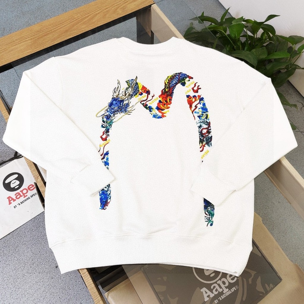 Áo hoodie hình Tenglong lớn, dáng rộng phù hợp nam nữ, ideal cho cặp đôi