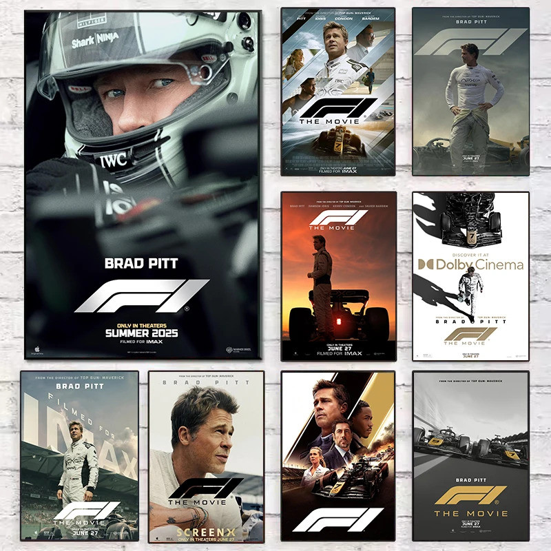 F1 The Movie 2025 Brad Pitt Racing Motorsport Phim Poster Canvas Tranh Treo Tường Nghệ Thuật Hình Ản