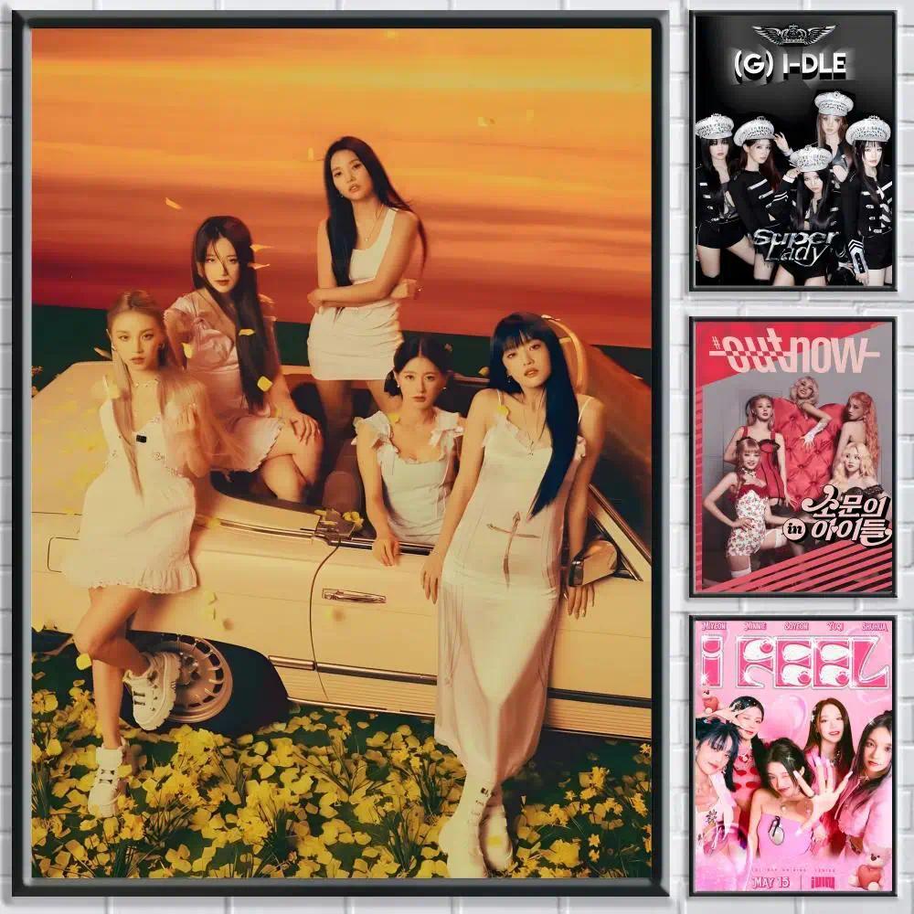 KPOP GIDLE Poster HD Tự Dính Chống Thấm Nước Hoàn Hảo Cho Văn Phòng Tại Nhà Ký Túc Xá Phòng Ngủ Ý Tư