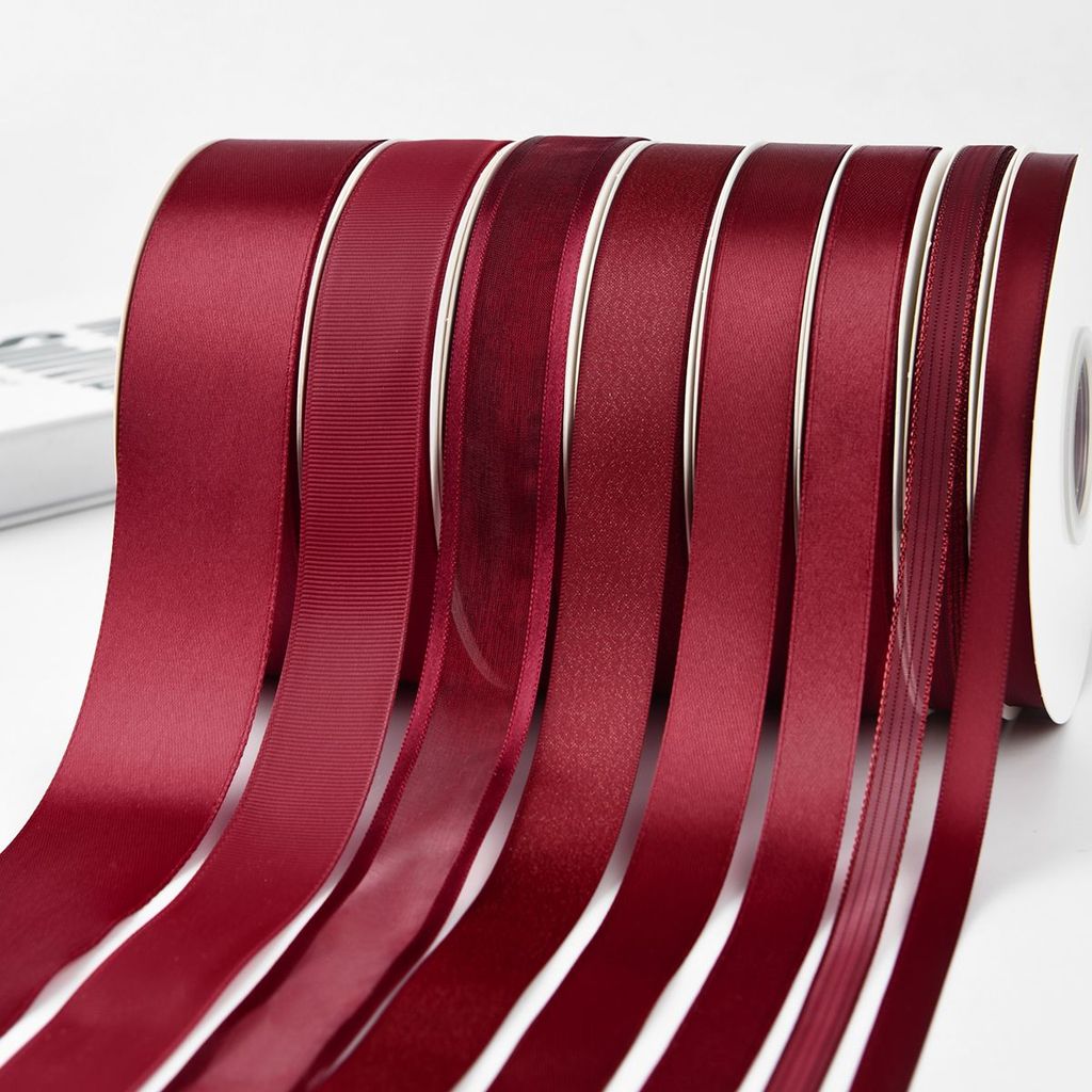 Rượu Vang Ruy Băng Đỏ Quà Tặng Giáng Sinh Ruy Băng Tự Làm Ruy Băng Hoa Bó Hoa Bánh Bao Bì Trang Trí 