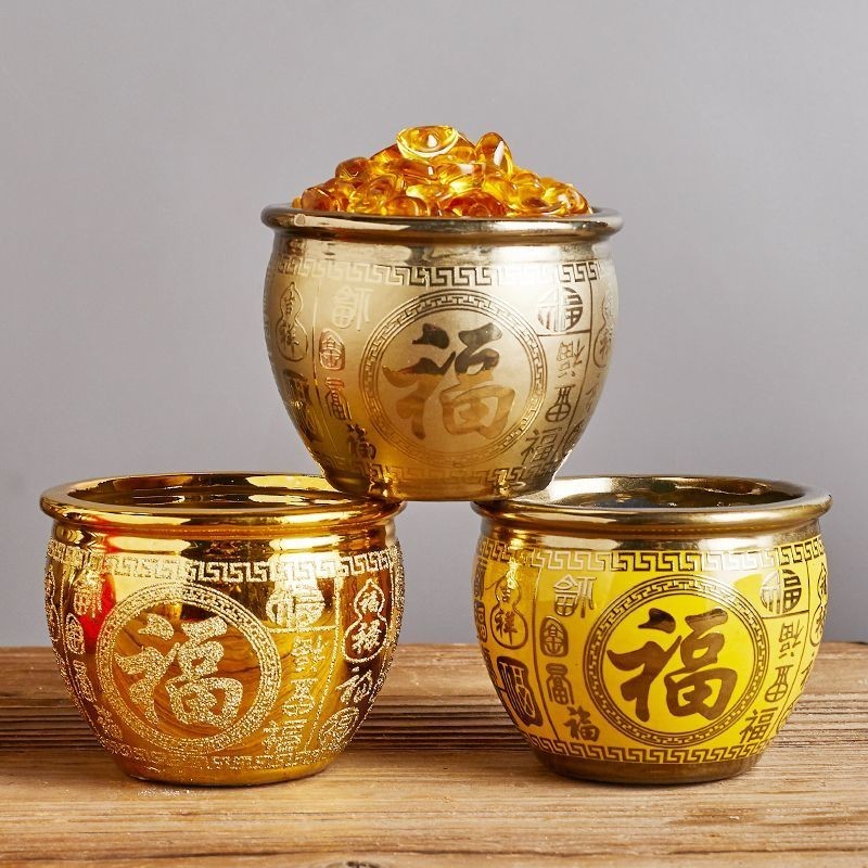 Gốm May Mắn May Mắn Hộ Gia Đình Phòng Khách Xi Lanh Gạo May Mắn May Mắn Trăm May Mắn Xi Lanh Cornuco