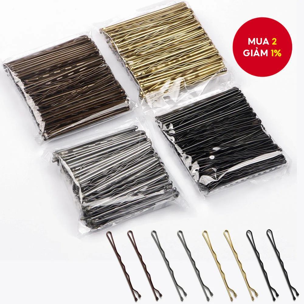 50 cái kẹp tóc 4 màu 5cm - Kẹp tóc xoăn sóng cho phụ nữ, phụ kiện kẹp tóc