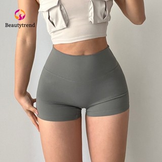 【Beautytrend 】Quần short thể thao eo cao Thời trang Skinny Fitness Đi xe đạp