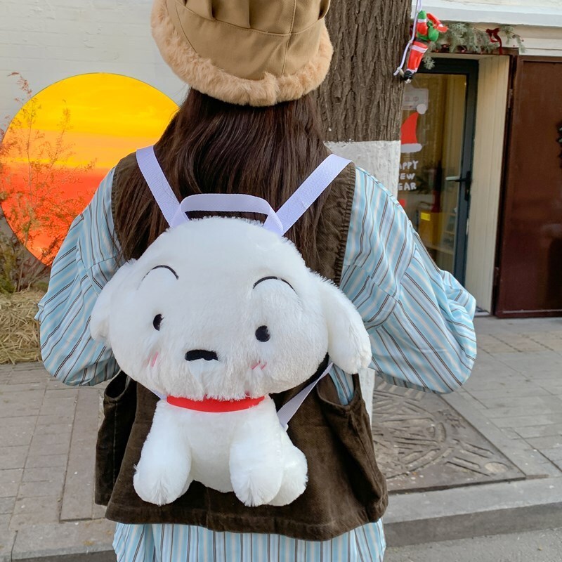 Crayon Beware Ba lô màu trắng nhỏ Xe sang trọng dễ thương20251031SS