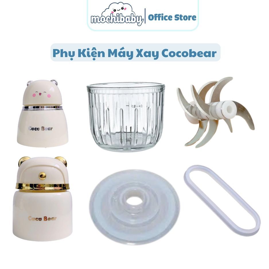 Phụ kiện máy xay hattiecs, cối thủy tinh, lưỡi dao lẻ, nắp gioăng cao su máy xay hattiecs,cocobear,Lionbaby