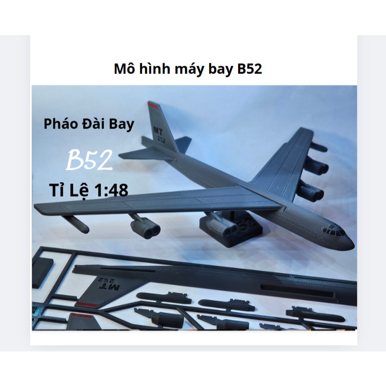 Mô hình máy bay ném bom B52 tỉ lệ 1:48 | Pháo đài bay chiến lược, bộ kit lắp ráp in 3D