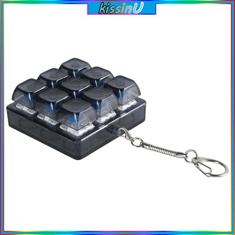 Kiss Bàn Phím Công Tắc Móc Khóa 9Key XDA Profile Mờ Keycap Công Tắc Tester Không Có Đèn LED Đồ Chơi 