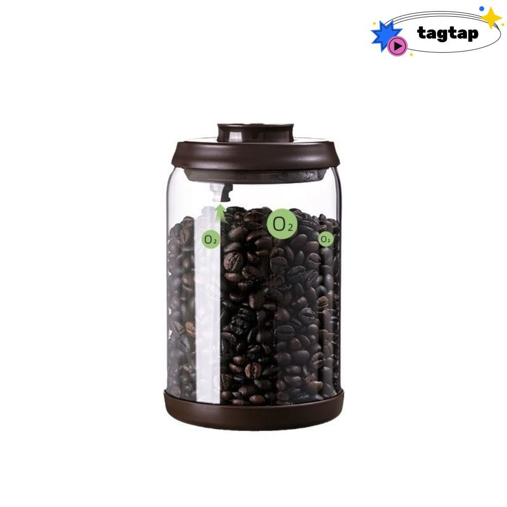 Hộp đựng chân không cà phê INNEW, Bình thủy tinh hạt cà phê chống oxy hóa 600-2000ml