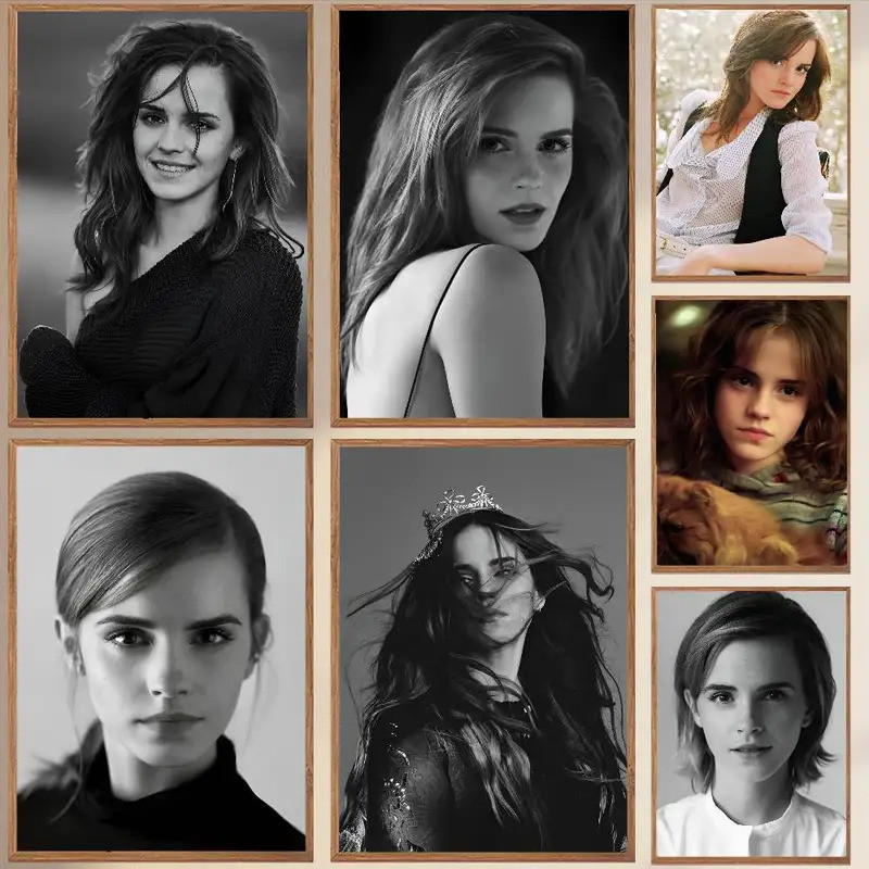 Hot Actor E-Emma W-Watson Poster Chống Thấm Nước HD Art Decal Dán Tường -Print. Thẩm Mỹ Trang Trí Ph