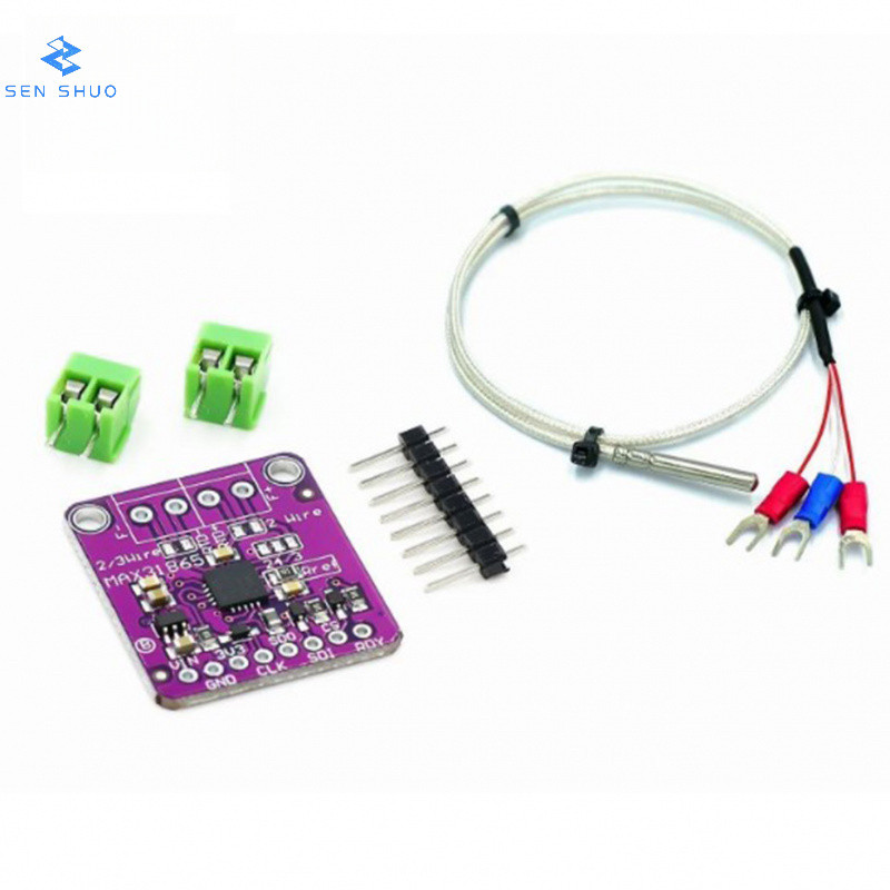 MAX31865 Mô-đun phát hiện cảm biến nhiệt độ điện trở bạch kim Bộ sưu tập nhiệt độ RTD / PT100-PT1000