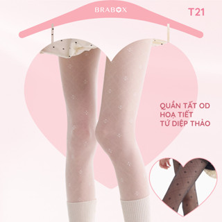  Quần tất hoạ tiết tứ diệp thảo 0D BRABOX T21 