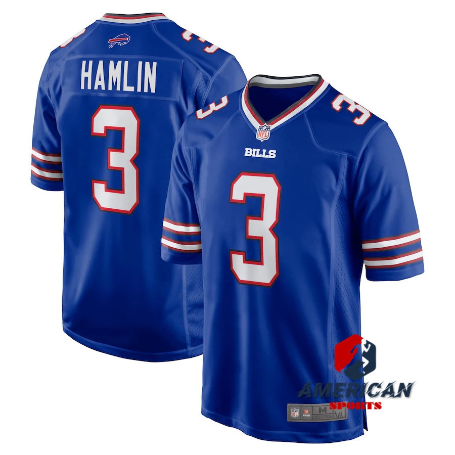 Áo đấu Buffalo Bills Damar Hamlin màu xanh dương chính thức 2023