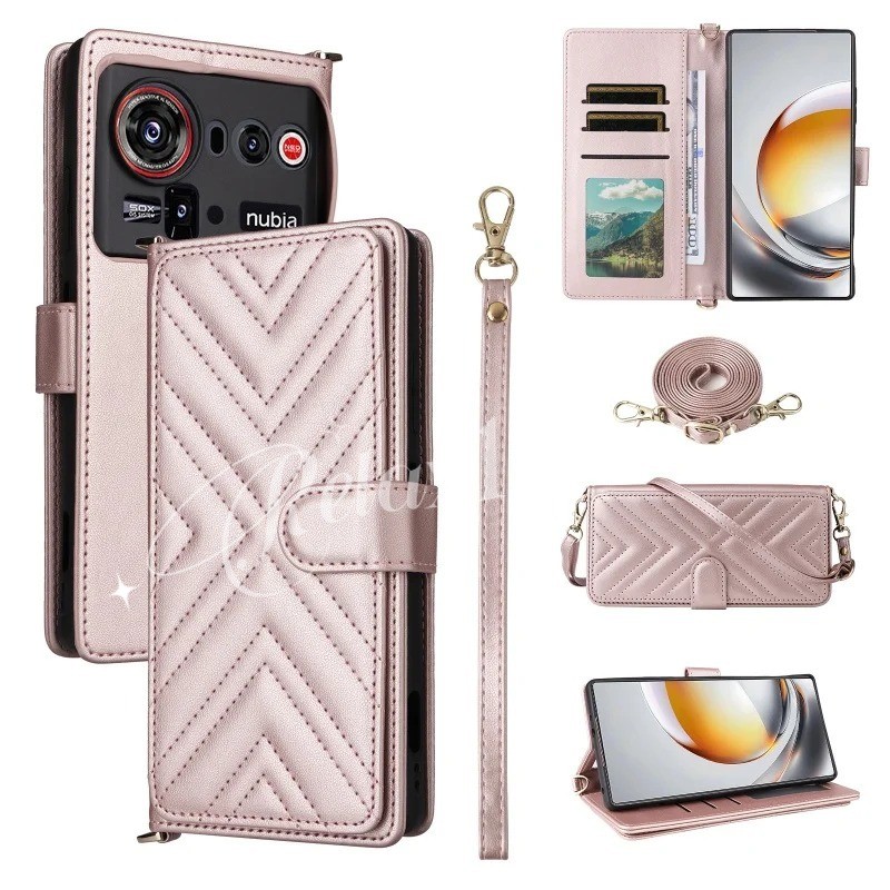 Dành Cho ZTE Nubia Z80 Ultra 5G 2025 Dây Đeo Cổ Tay Ví Đeo Ngang Vỏ Điện Thoại ZTE Nubia Z80 Ultra n
