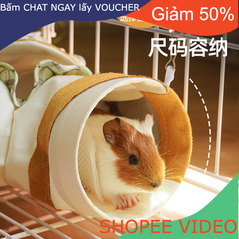 (Ship2tuan) Đồ chơi đường ống có thể treo trong lồng vật nuôi nhỏ của Jizai Hamster túi mật ong tàu 