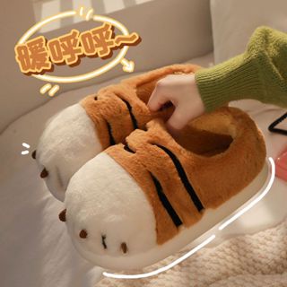 T Tiger Claw Cotton Dép Nữ Mùa Đông Gót Chân Dễ Thương Nhà Trong Nhà Đế Dày Sang Trọng Confinement Cặp Đôi Giày Cotton Nam Mặc Ngoài Trời20251120