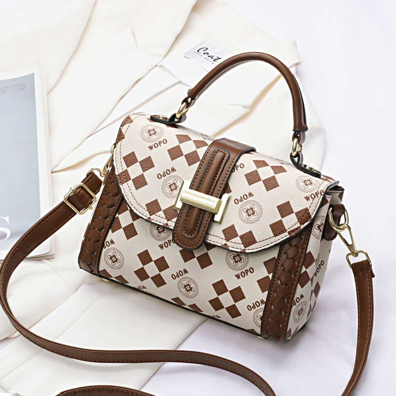 Niche Design Sense Bag Nữ Cao Cấp Sense Di Động Túi Vuông Nhỏ Họa Tiết Retro Tất Cả Trận Đấu Một Vai