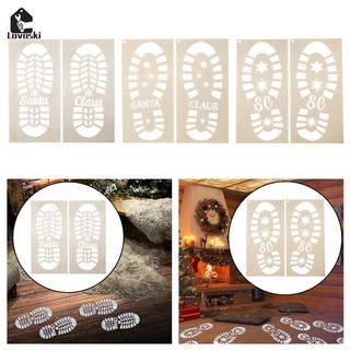 Giấy nến dấu chân ông già Noel để trang trí Giáng sinh, Bản mẫu khởi động cho nghệ thuật treo tường
