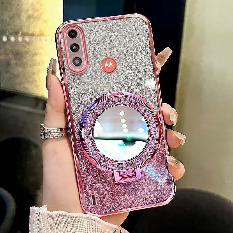 Ốp điện thoại Motorola Moto E7 Plus E7 Power E7i Power Gương chống sốc Giá đỡ hút từ tính Vỏ điện th