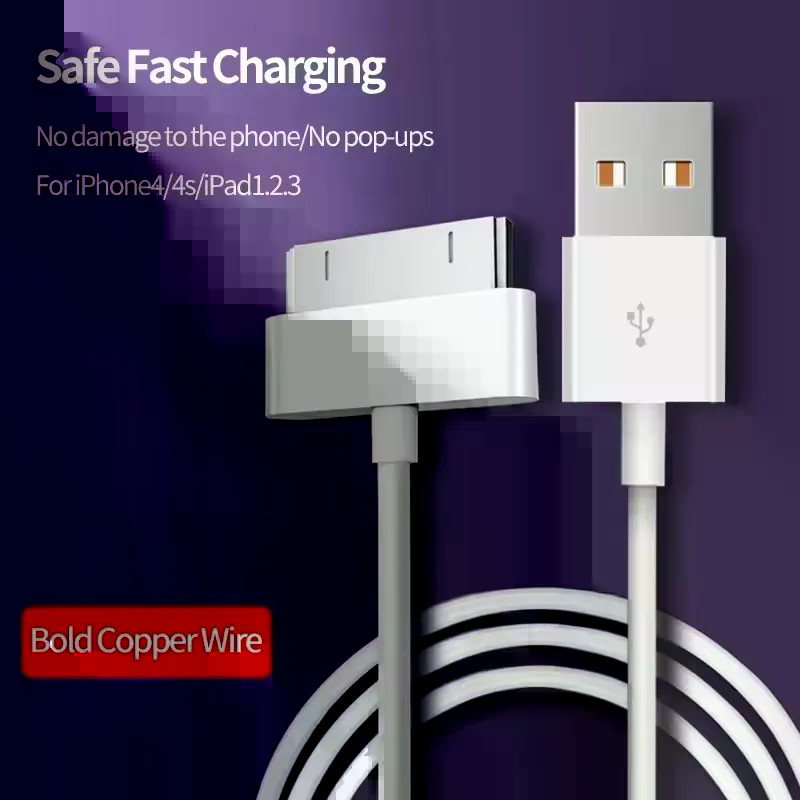 30 Pin Cáp USB Sạc Nhanh Cho IP 4S 4 3GS 3G iPad 1 2 3 iPod Nano itouch 30 Pin Sạc Dây Đồng Bộ Dữ Li