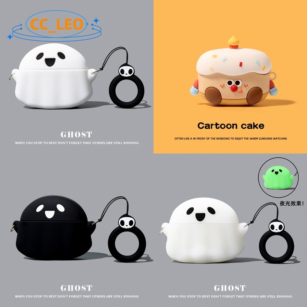 for JBL Soundgear Clips Case 3D Cartoon Cake Cute Ghost Silicone Soft Case Suitable for JBL Soundgea