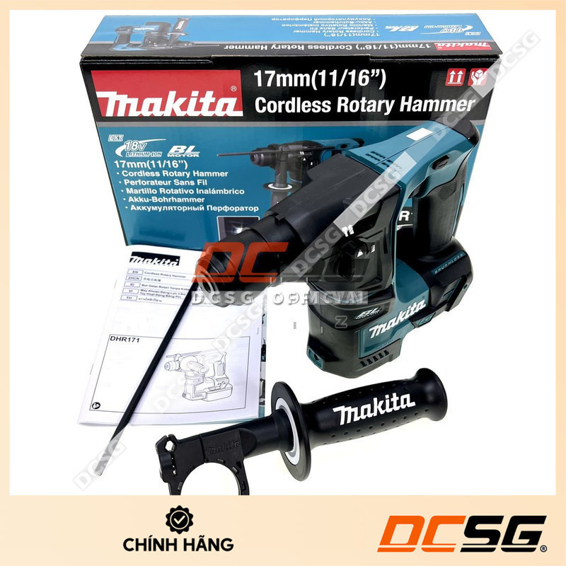 Máy khoan bê tông dùng pin 18V Makita DHR171Z (17mm chuôi gài SDS-plus) [ DCSG ]