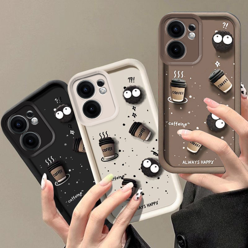 ốp lưng oppo reno 13f 5g Ốp điện thoại cốc cà phê 3D oppo reno 13f 5g