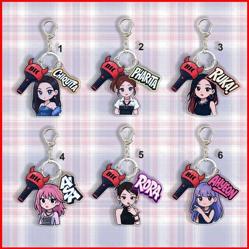 CH1 BABYMONSTER AHYEON Acrylic Móc Khóa BAEMON HOUSE Mặt Dây Chuyền CHIQUITA Túi Phụ Kiện Ngôi Sao N