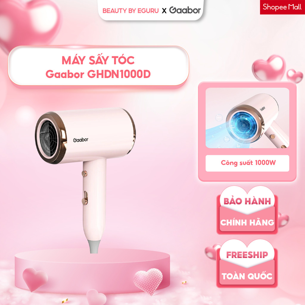 Máy sấy tóc Gaabor GHD-N1000D - 1000W - Độ Ồn Thấp - Bảo Hành Chính Hãng 12 Tháng