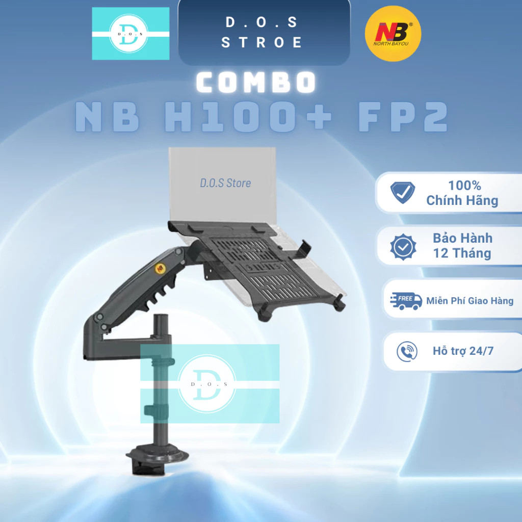 [Combo] [NB H100 + FP2] [North Bayou] Giá Treo Màn Hình Máy Tính + Giá Kẹp LAPTOP Monitor ARM |