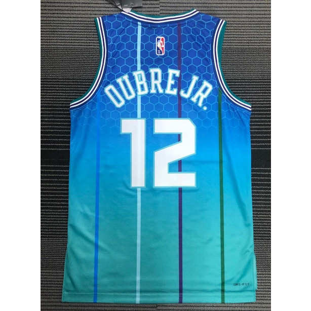 Áo thun NBA Charlotte Hornets số 12 Oubre Jr., dáng rộng, phiên bản kỷ niệm