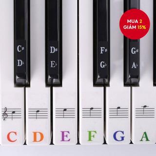  Miếng Dán Bàn Phím Đàn Piano Cho 37-88 Phím Đậm Chữ Lớn Đàn Piano Dán Học Có Thể Tháo Rời Bàn Phím Đàn Piano Chữ Cái Ghi Chú Nhãn Cho Người Mới Bắt Đầu Nhiều Màu 