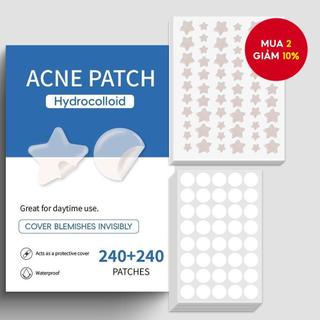  480 Miếng Dán Mụn Hình Sao Và Tròn Trong Suốt Thích Hợp Cho Trang Điểm Phù Hợp Nhiều Kích Thước mụn 