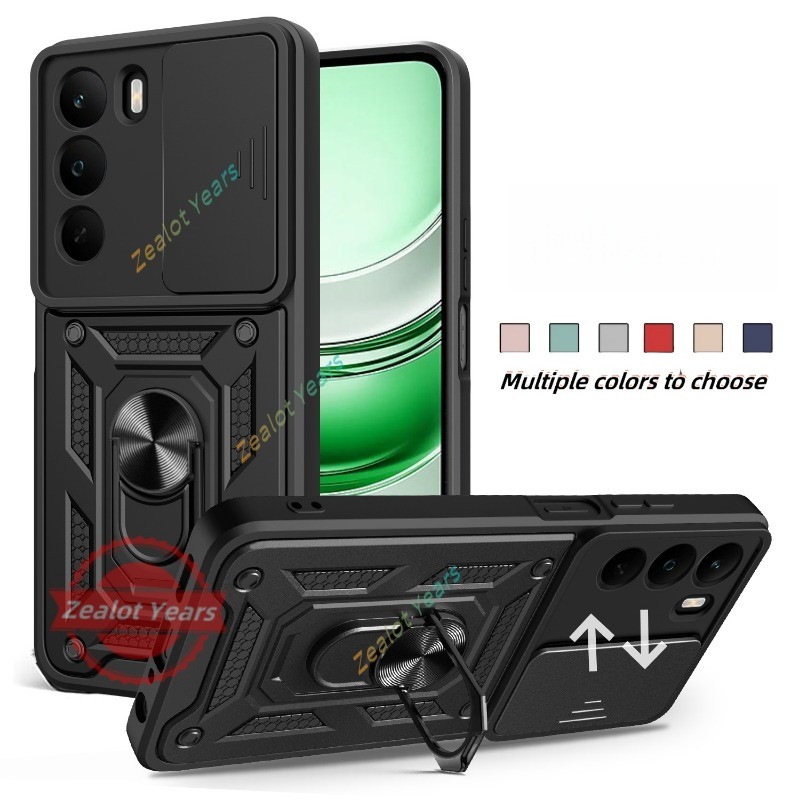 Vỏ Giáp Cho Realme P3 Lite 4G C71 P3Lite Bao Bảo Vệ Ống Kính Vòng Đứng Vỏ Điện Thoại